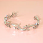 Unlucky Wishes Spring Swirls Silver Cuff Bracelet