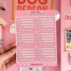 Jollie Ollie Designs Pink Gingham Book Review Sticker Sheet