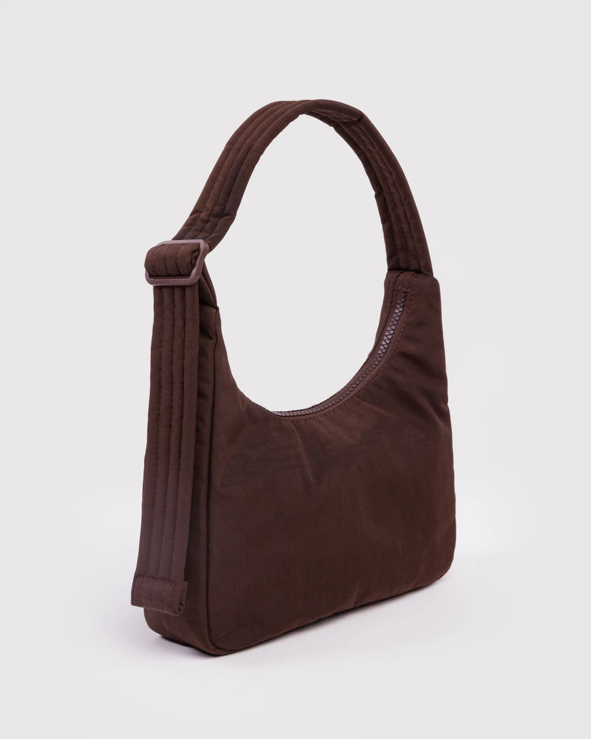 MINI NYLON SHOULDER BAG | COFFEE