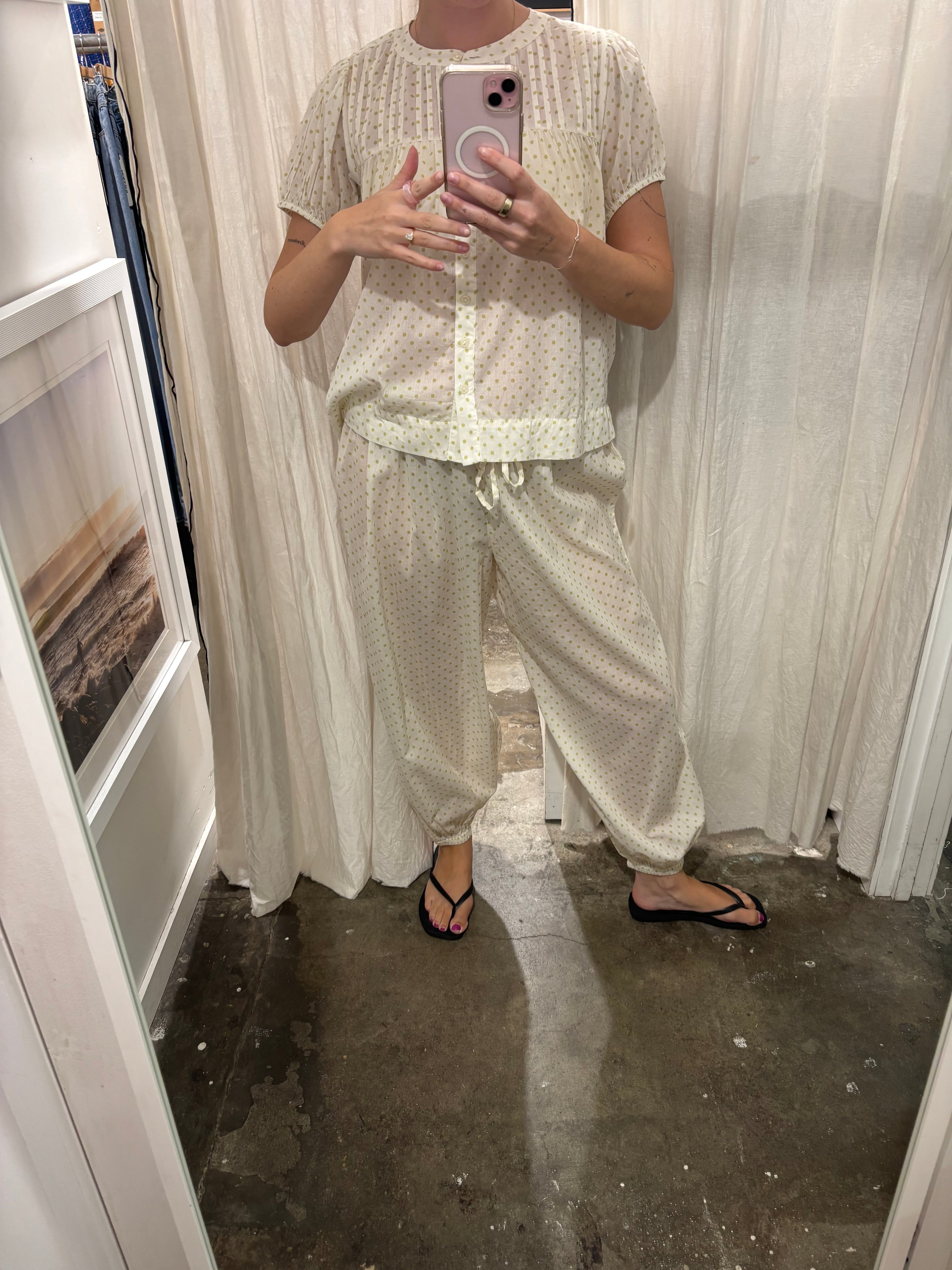 MEADOW TROUSER | LIME SPOT