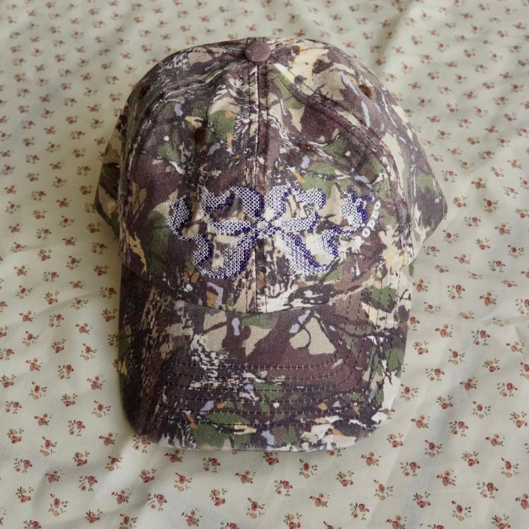 Rodeo Embroidery Bow Camo Embroidered Cap 1
