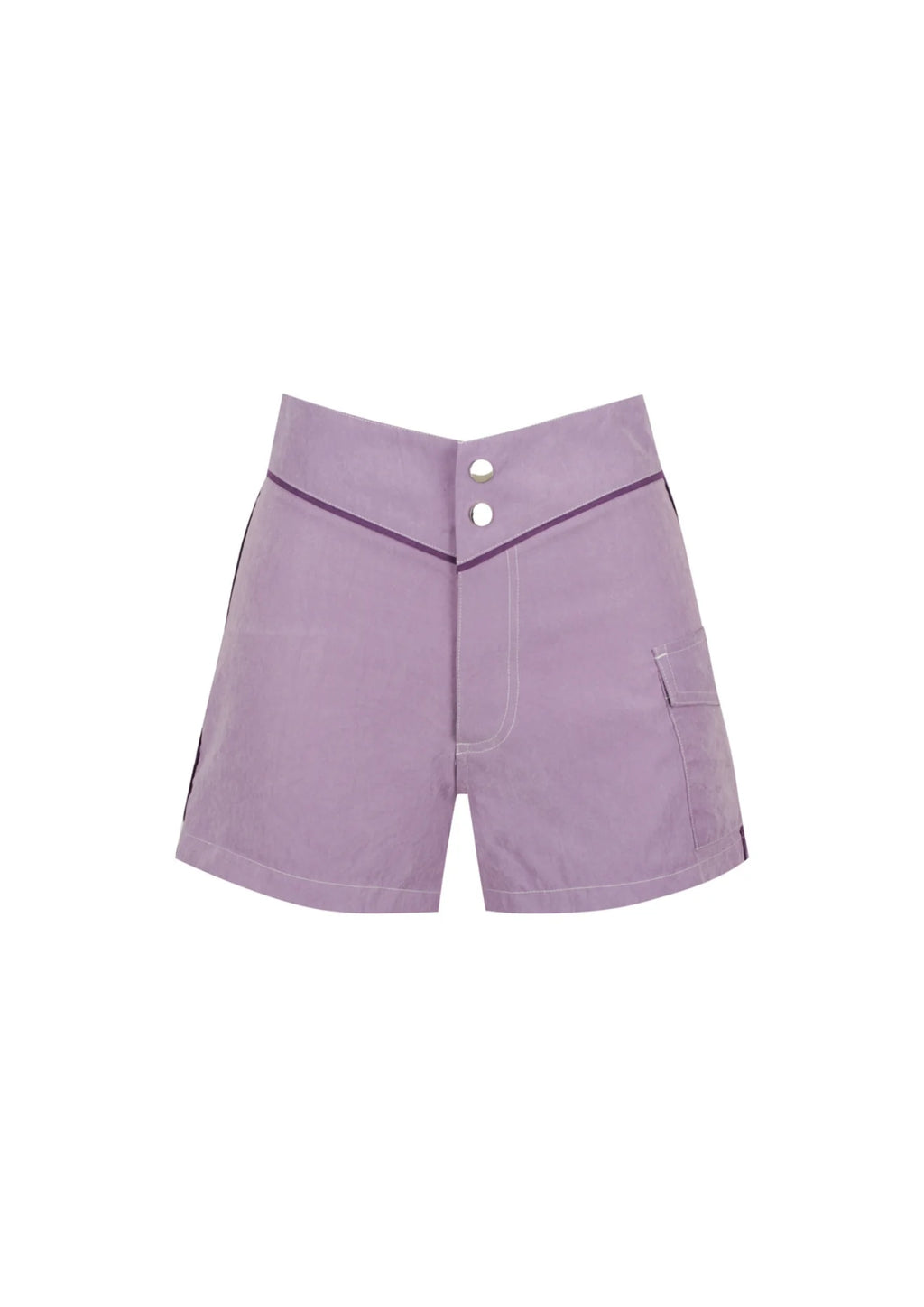 SNAP FRONT BOARDSHORT | LAVENDER