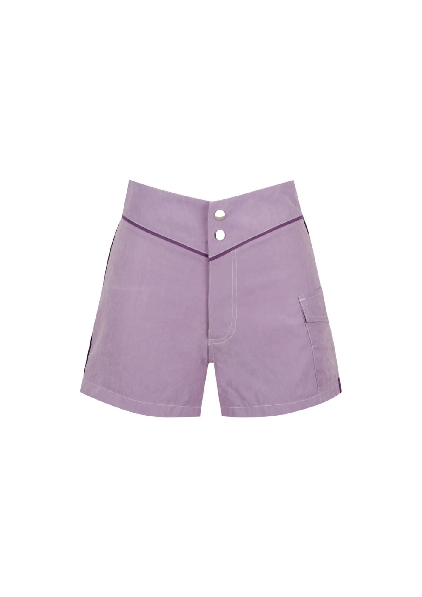 SNAP FRONT BOARDSHORT | LAVENDER