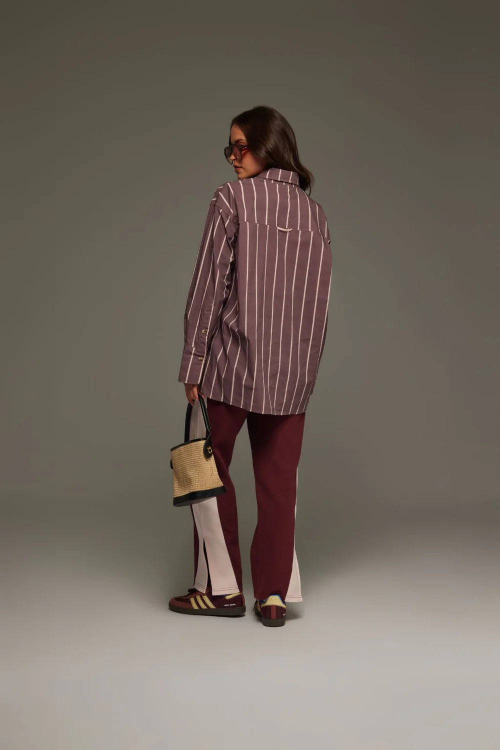 ALPINE COTTON STRIPE SHIRT | RED WINE