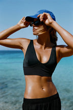 Zulu & Zephyr Crop Top Black Tonal