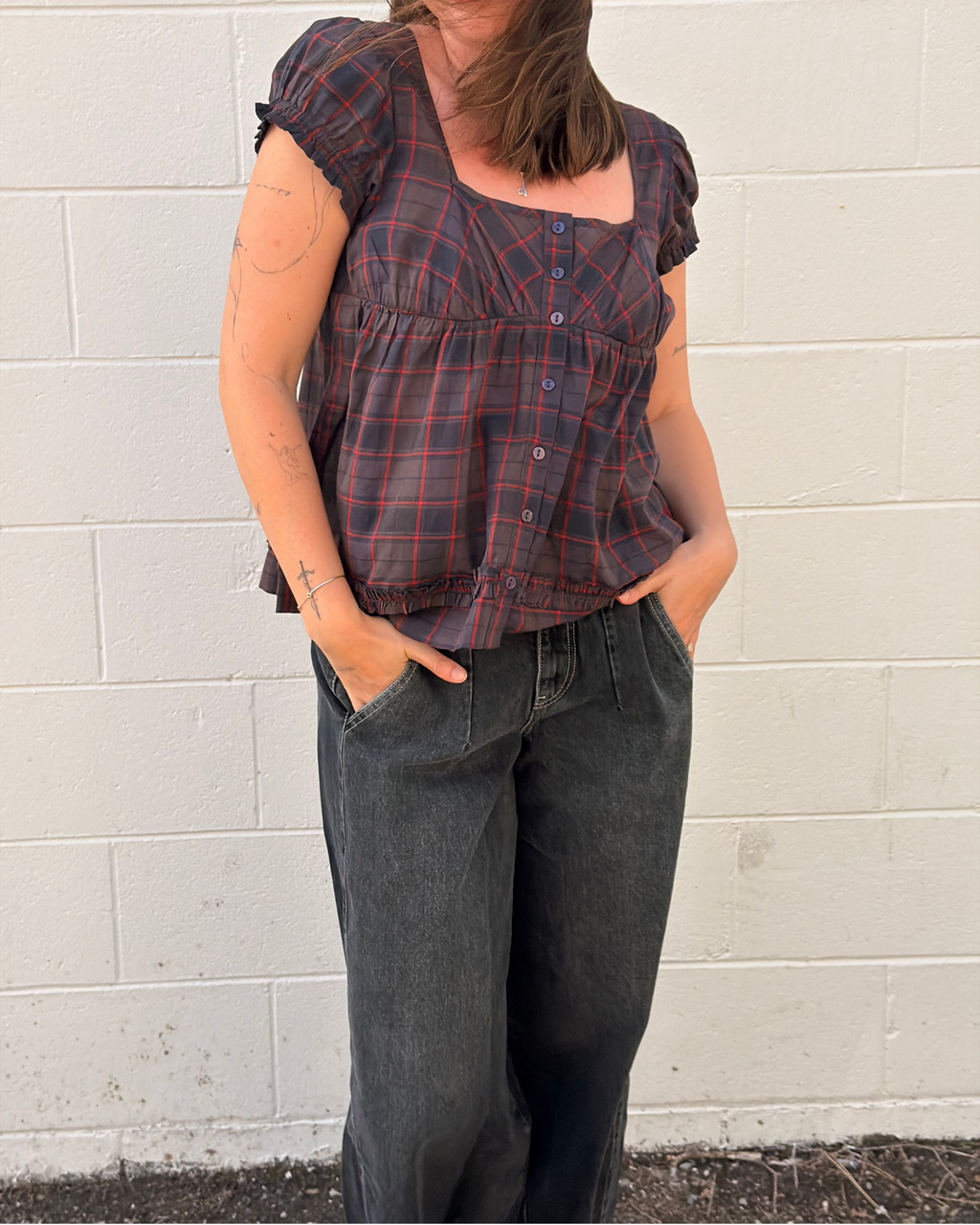 Damson Madder Clover Blouse Sirius Check