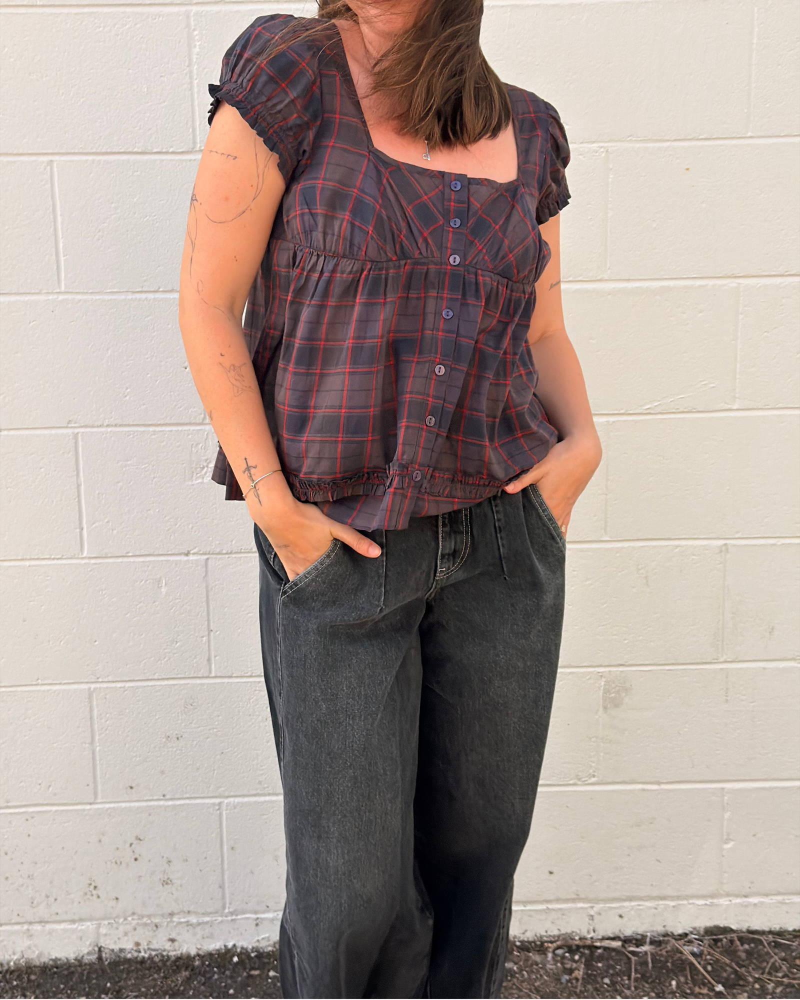 Damson Madder Clover Blouse Sirius Check