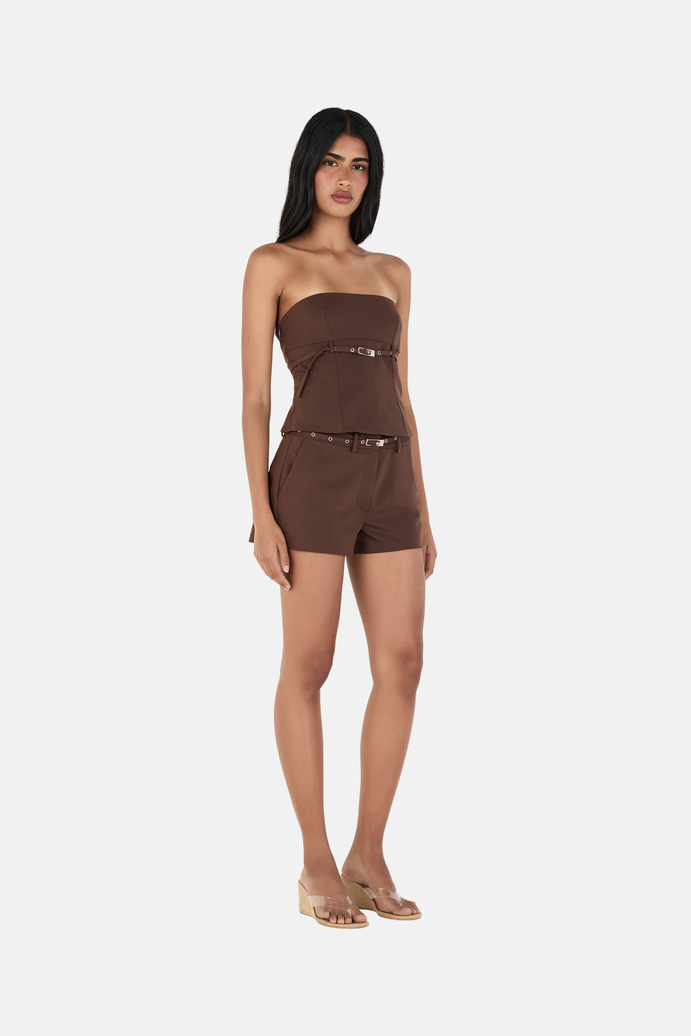 Ownley Katie Corset Top Chocolate
