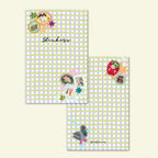 A6 GINGHAM STICKER KEEPER BOOK | SHELLFLOWER