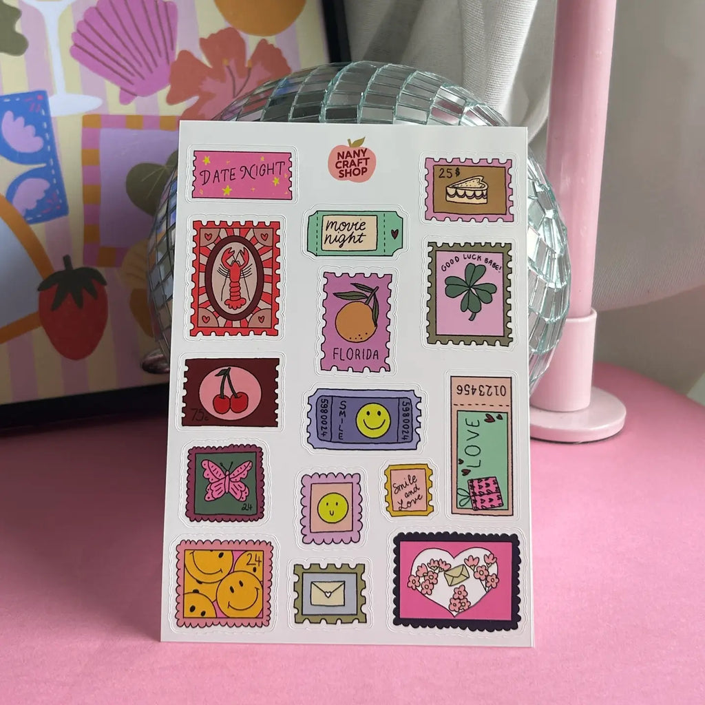 A6 STAMP STICKER SHEET | NANY CRAFT SHOP