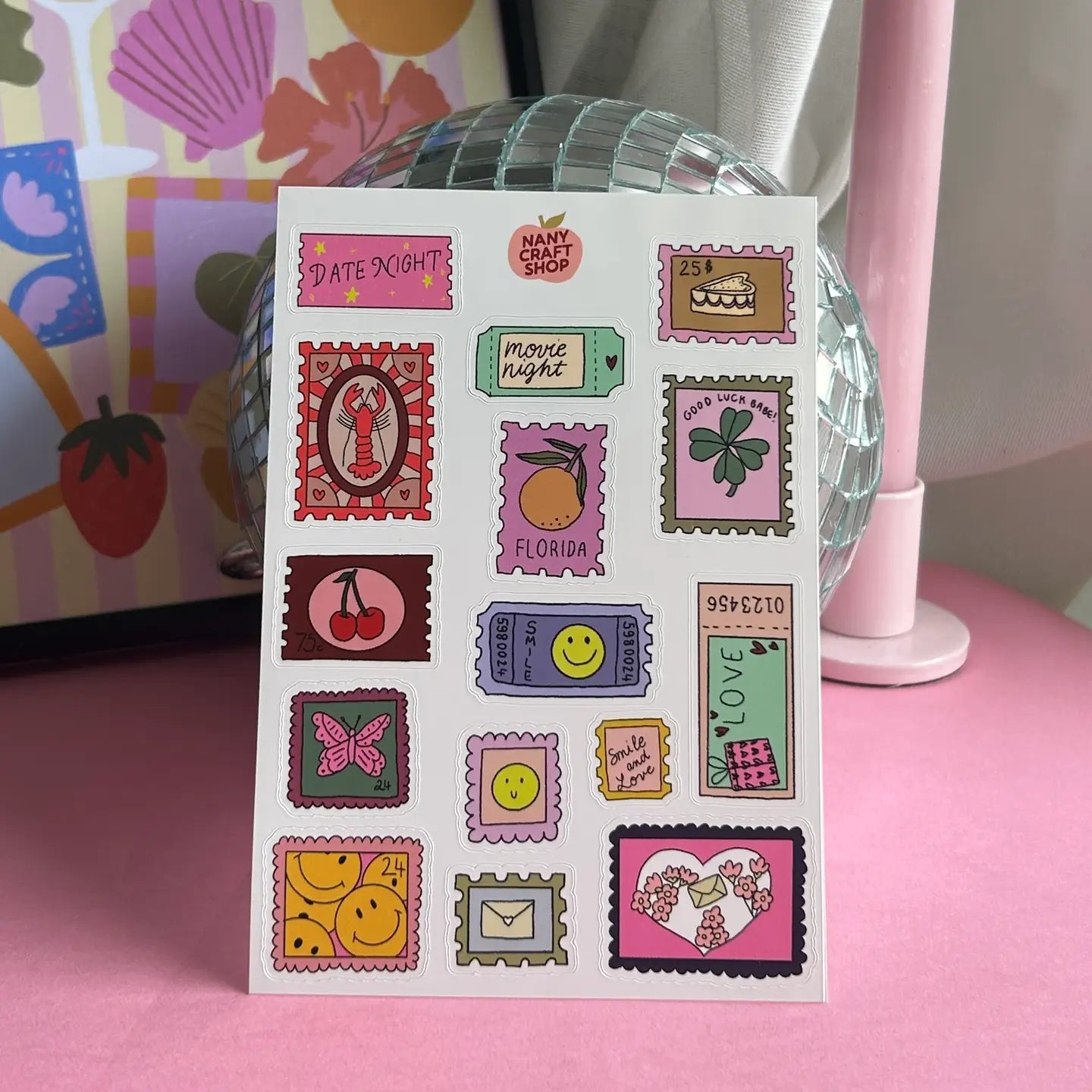 A6 STAMP STICKER SHEET | NANY CRAFT SHOP