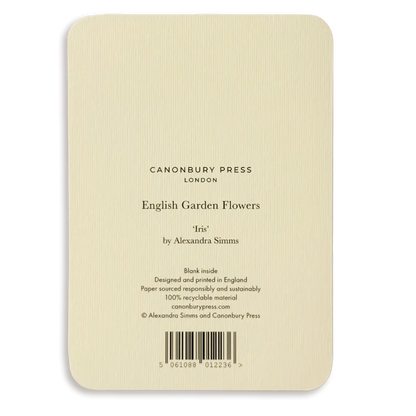 Canonbury Press Iris Greeting Card Birthday Card