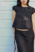 Obelia's Baby Button Top Black