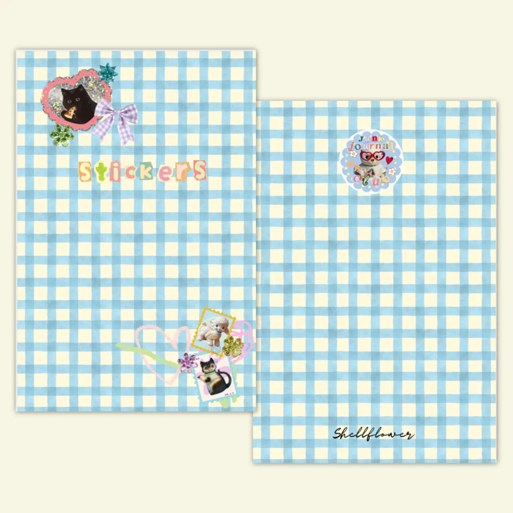 A5 GINGHAM STICKER KEEPER BOOK | SHELLFLOWER