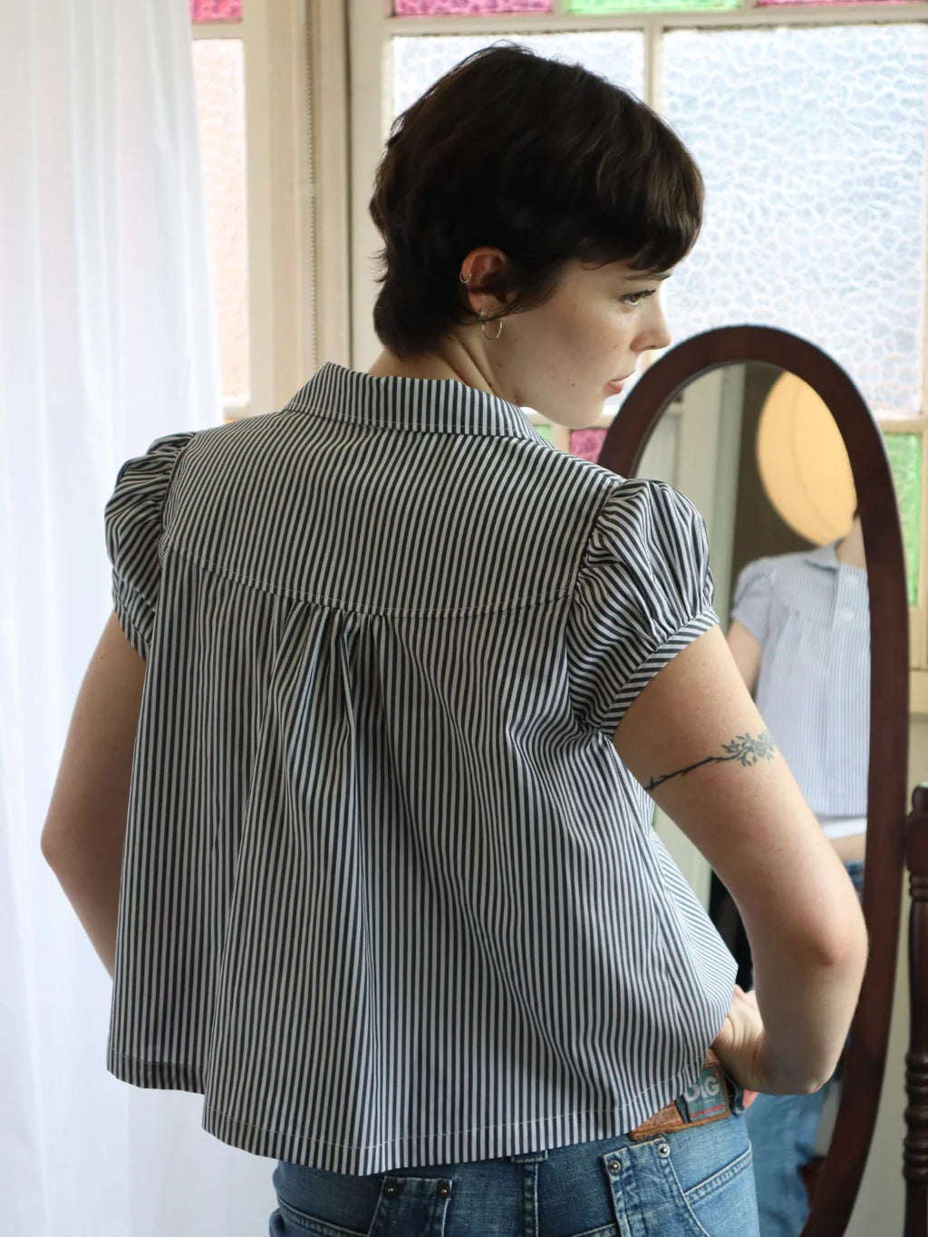 BABY BUTTON TOP | STRIPE