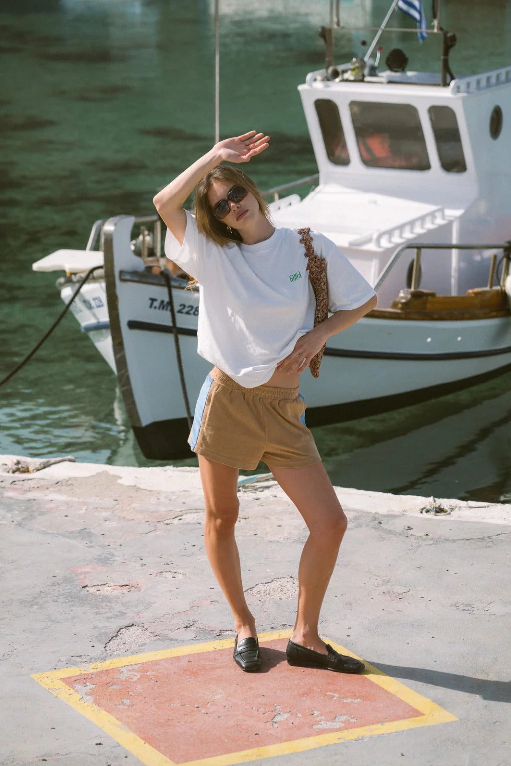 Araminta James Oui Banana Oversized Tee Snow