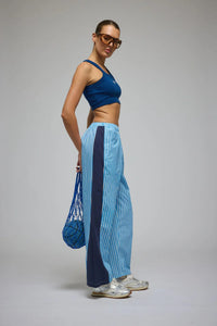 LIBBY COTTON STRIPE PANT | SKY BLUE STRIPE