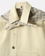 Damson Madder Jerry Reversible Crop Trench Ginger Check