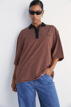 POLO T-SHIRT | BROWN