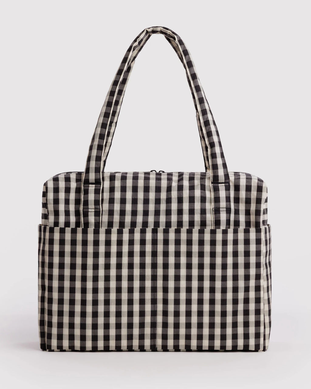 Baggu Cloud Carry On Black and Cream Gingham