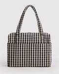 Baggu Cloud Carry On Black and Cream Gingham