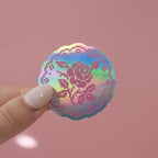 Nany Craft Holographic Embroidered Flower Sticker