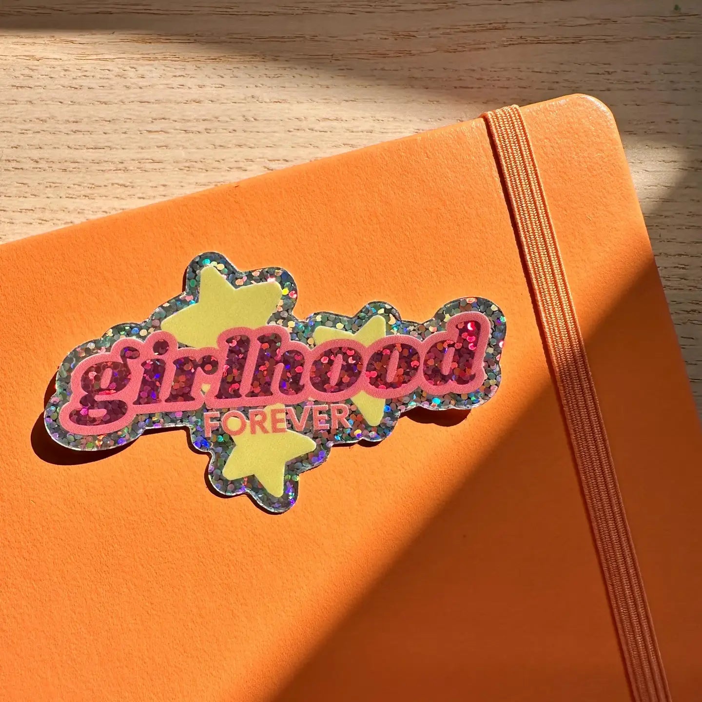 GIRLHOOD VINYL GLITTER STICKER | SHELLFLOWER