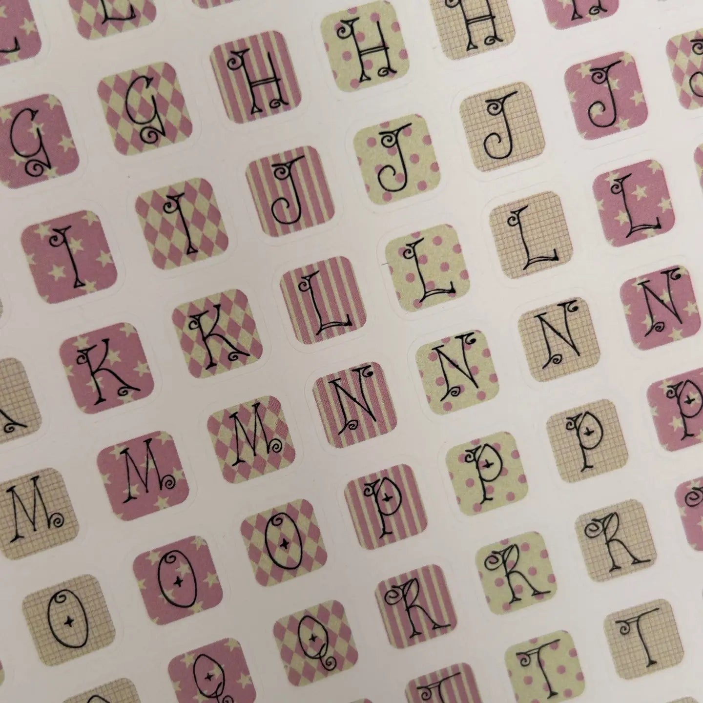 A5 STICKER SHEET COQUETTISH ALPHABET | NANY CRAFT STORE