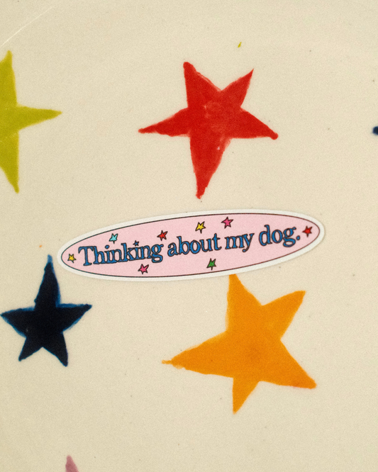 Odd Hand Co. Thinking About My Dog Sticker (By Rat Baby) 2