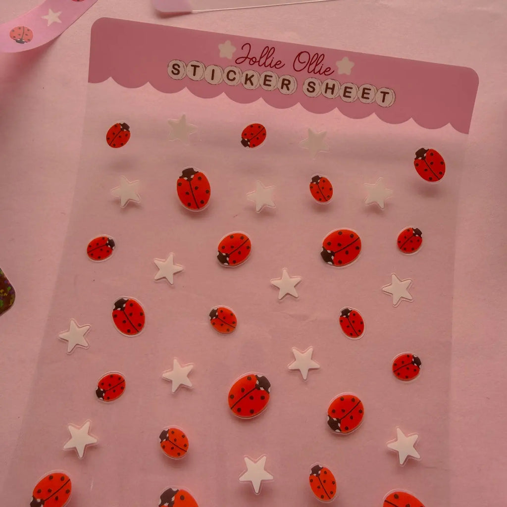 Jollie Ollie Designs Ladybug Sticker Sheet