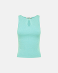 Olga Joan Key-Hole Knit Tank Seafoam