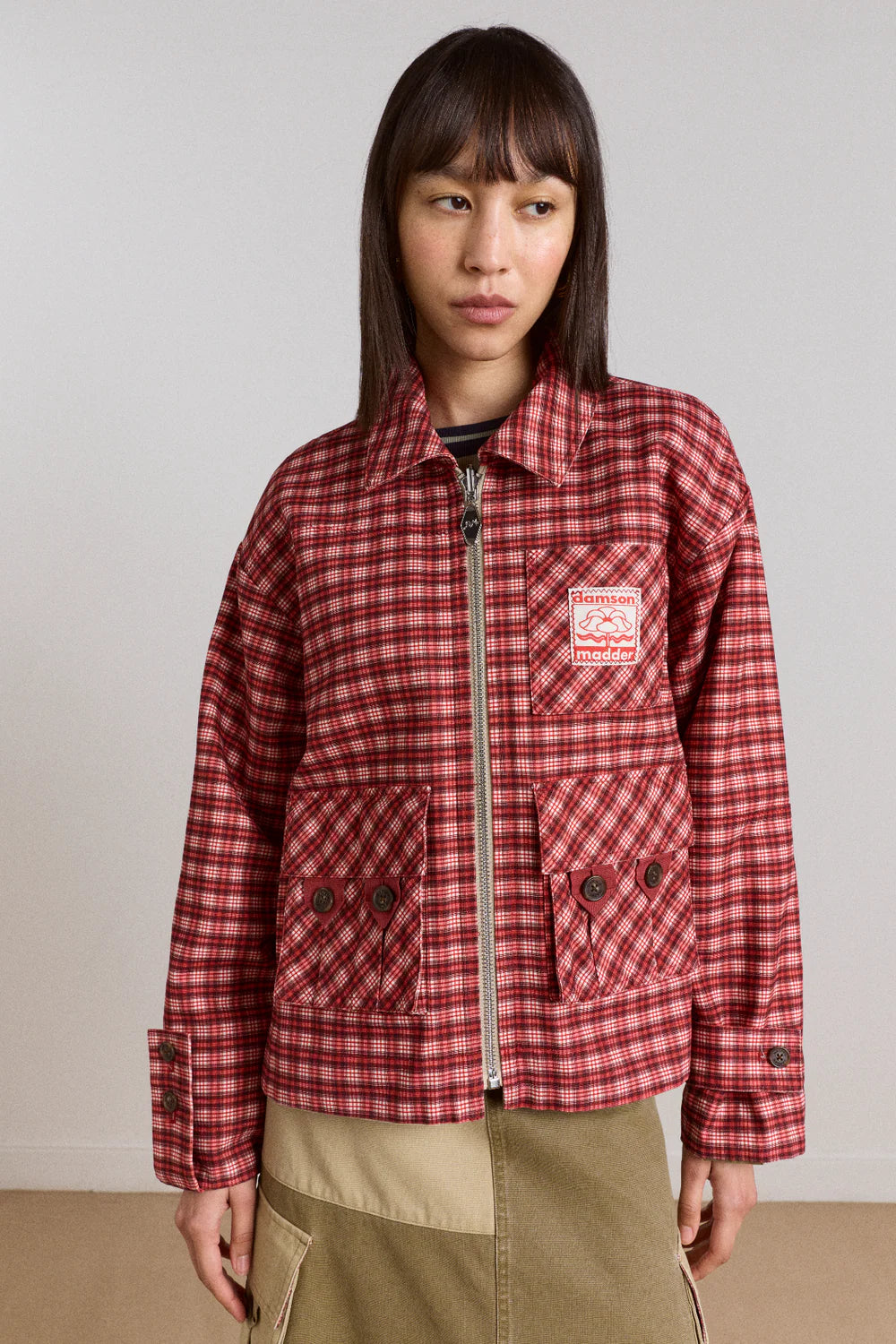 MARCELLE REVERSIBLE BARN JACKET | RED