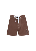 TIE FRONT BOARDSHORT | MOCHA