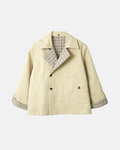 Damson Madder Jerry Reversible Crop Trench Ginger Check