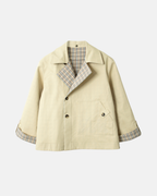 Damson Madder Jerry Reversible Crop Trench Ginger Check