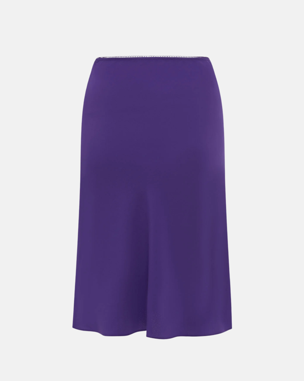 Olga Joan Bias Knee Skirt Viola Silk