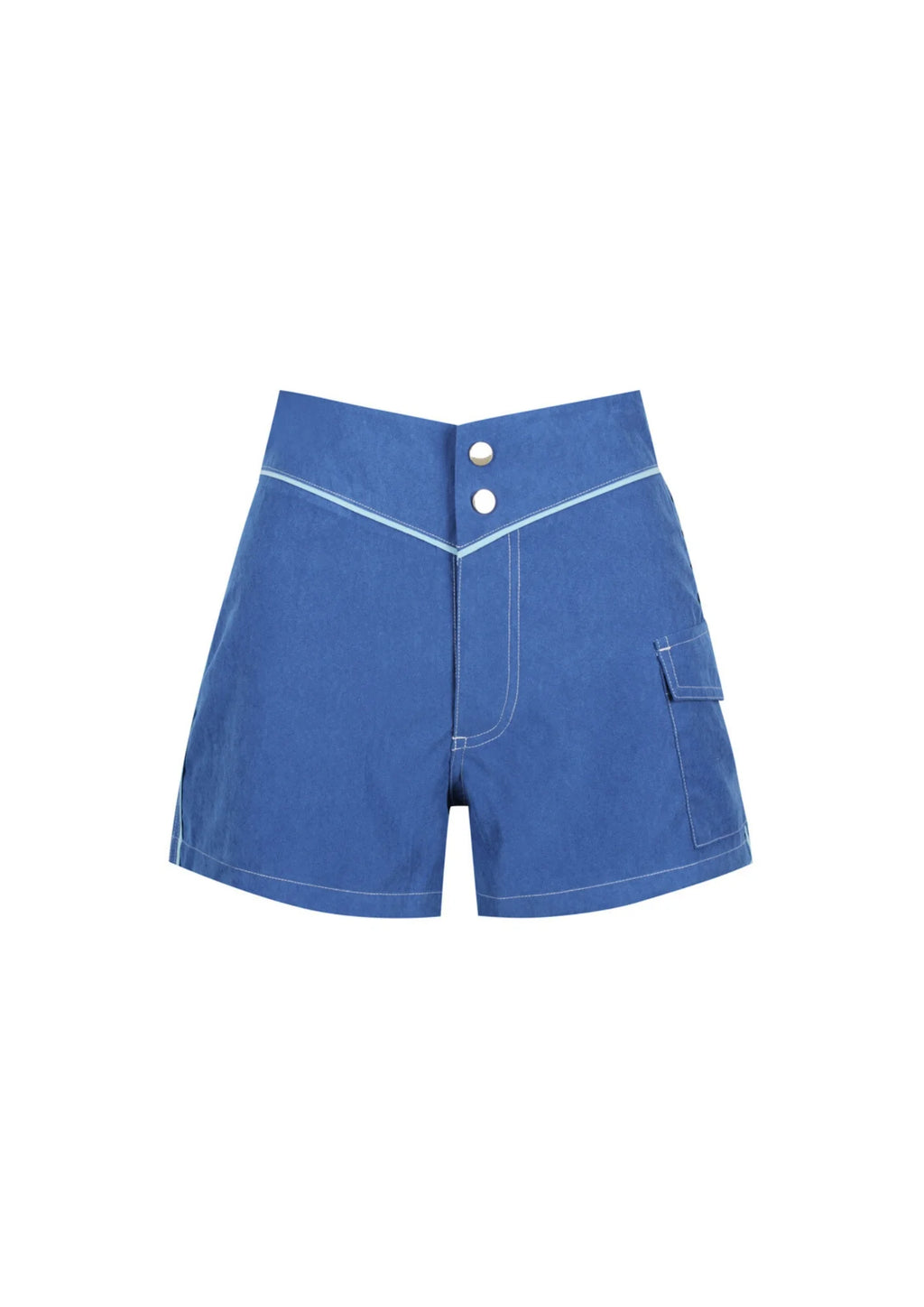 SNAP FRONT BOARDSHORT | ELECTRIC BLUE