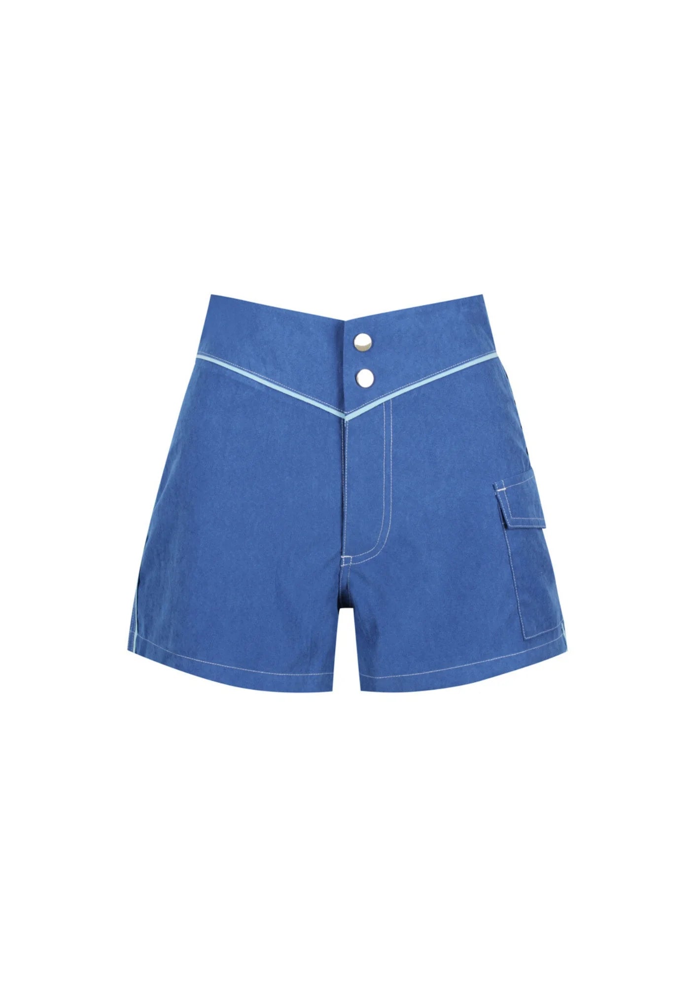 SNAP FRONT BOARDSHORT | ELECTRIC BLUE