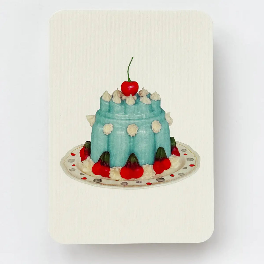 Canonbury Press Violet Petal Cream Blancmange Greeting Card