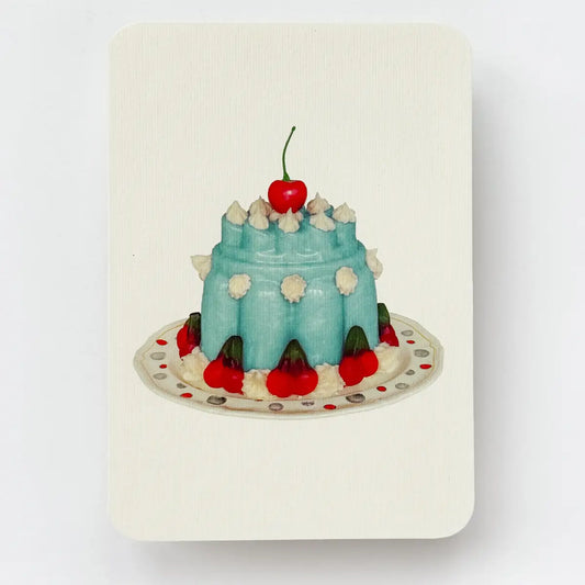 Canonbury Press Violet Petal Cream Blancmange Greeting Card