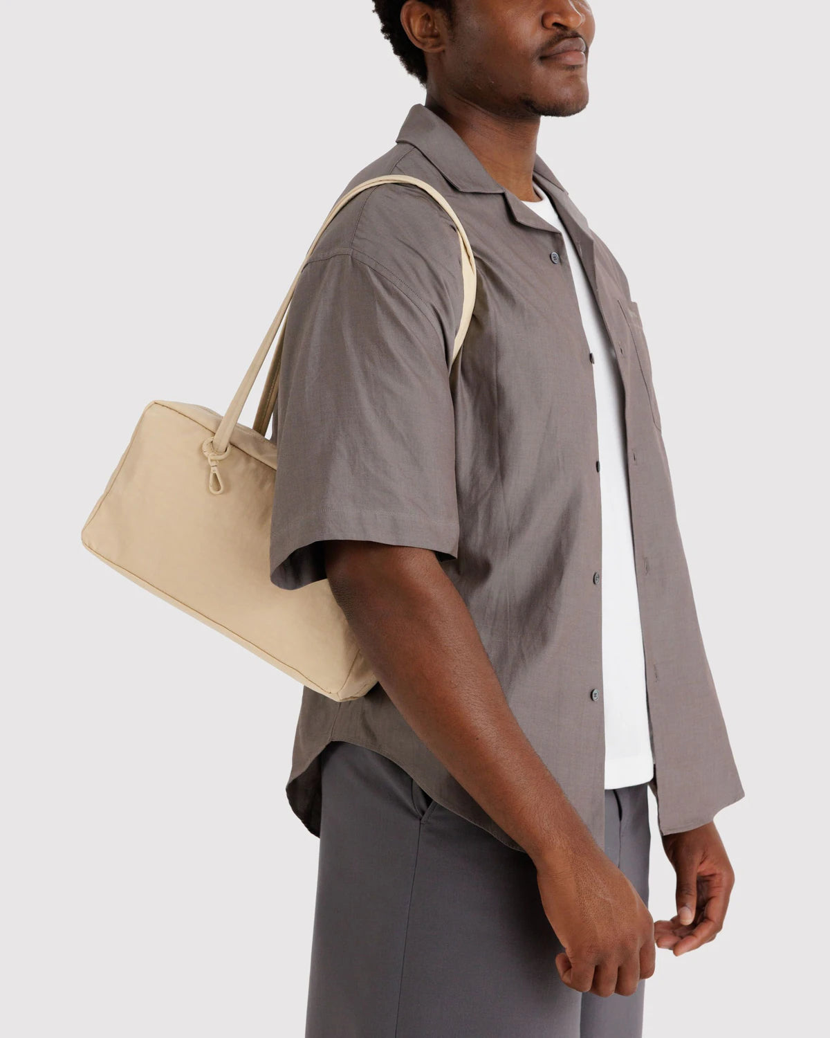 NYLON BOWLER BAG | CUSTARD