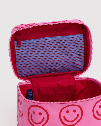 Large Cosmetic Case Azalea Pink Happy 3
