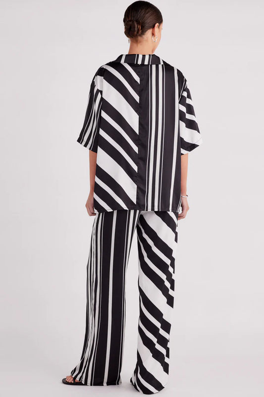 AGNES SHIRT | B/W STRIPE