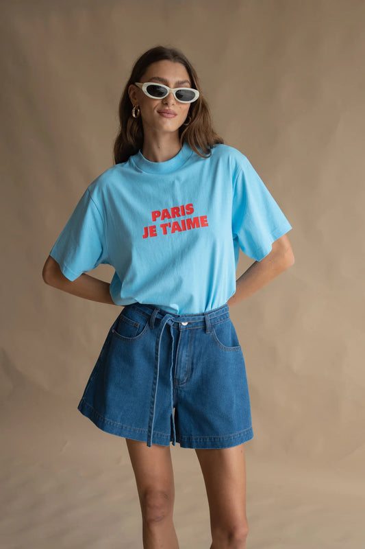 JE'TAIME TEE | ICE BLUE