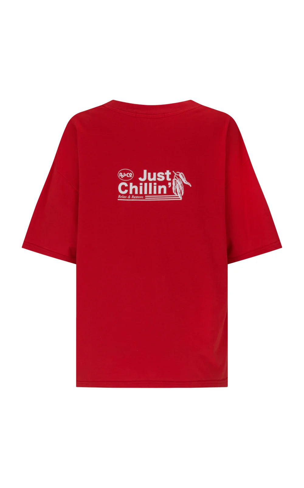 CHILLIN OVERSIZED TEE | POPPY RED