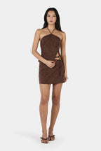 ANOUSHA HALTER TOP | CHOCOLATE ANGLAISE