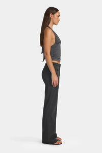ARLO HALTER TOP | CHARCOAL