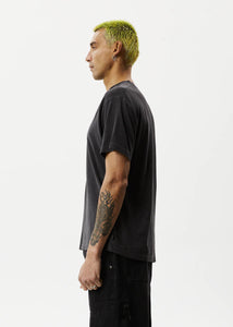 STAPLE HEMP BOXY LOGO T-SHIRT | STONE BLACK