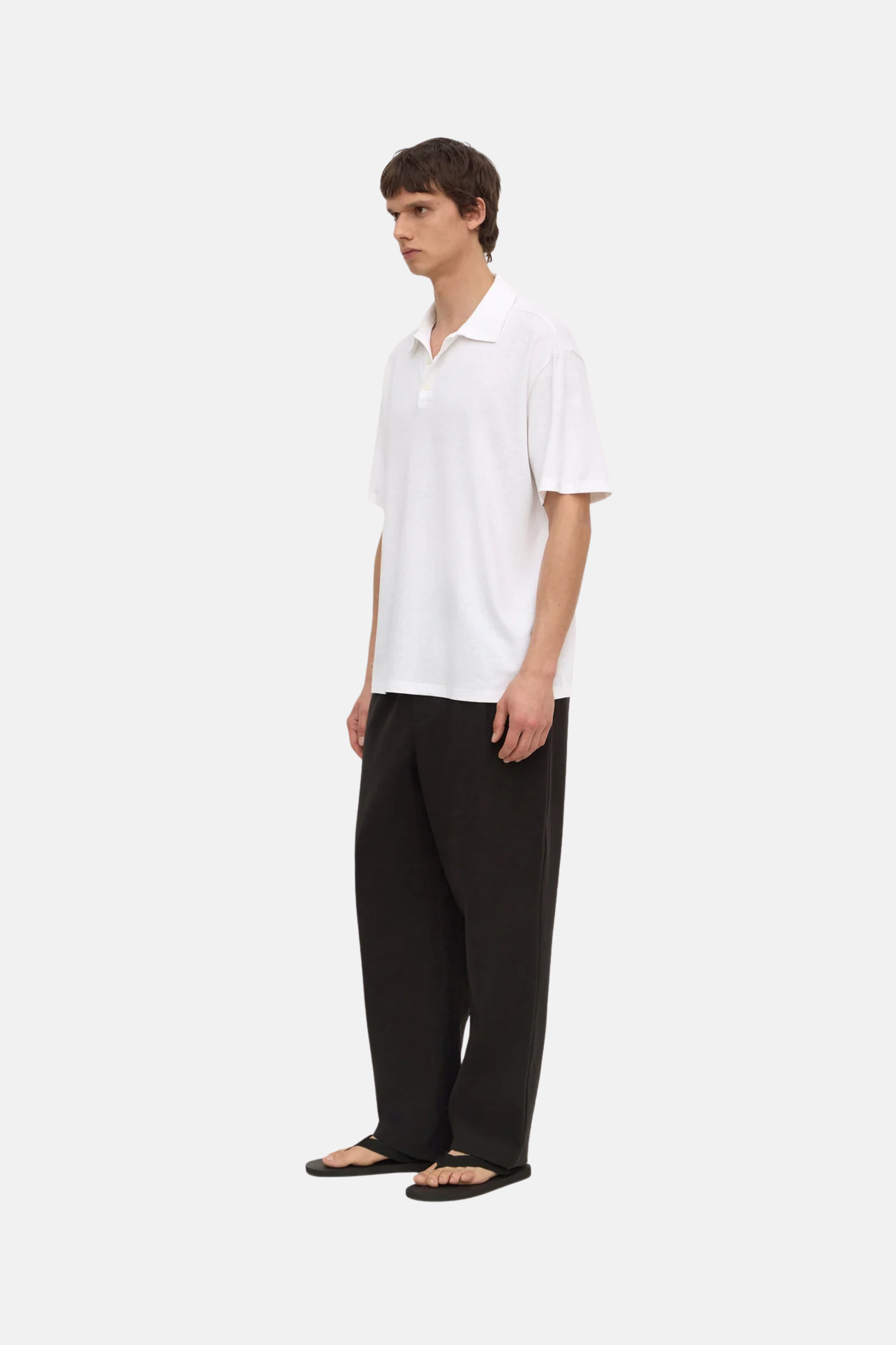 Assembly Label Alonzo Knit Polo White