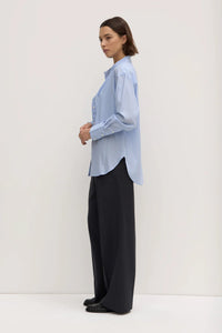 ALVA STRIPE LONG SLEEVE SHIRT | BLUE/WHITE